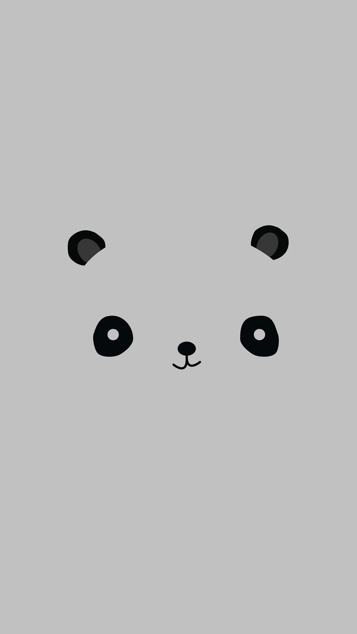 Cute Minimal Panda Android Wallpaper free download