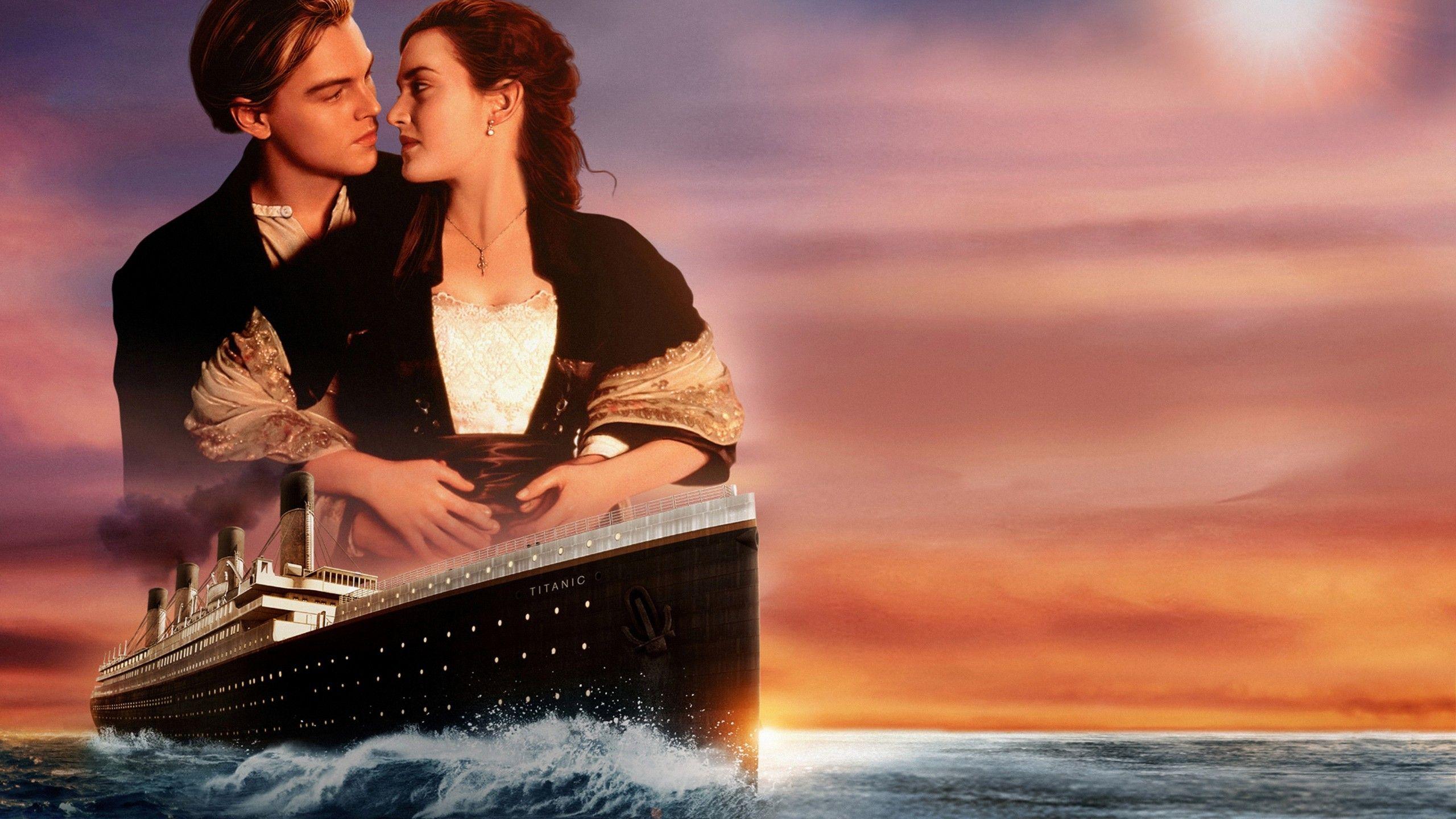 Wallpaper Titanic, Leonardo DiCaprio, Kate Winslet, HD, 4K, Movies