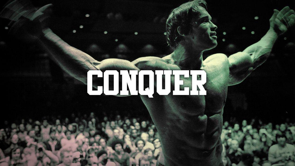 Arnold Schwarzenegger Conquer Muscle Bodybuilding wallpaper