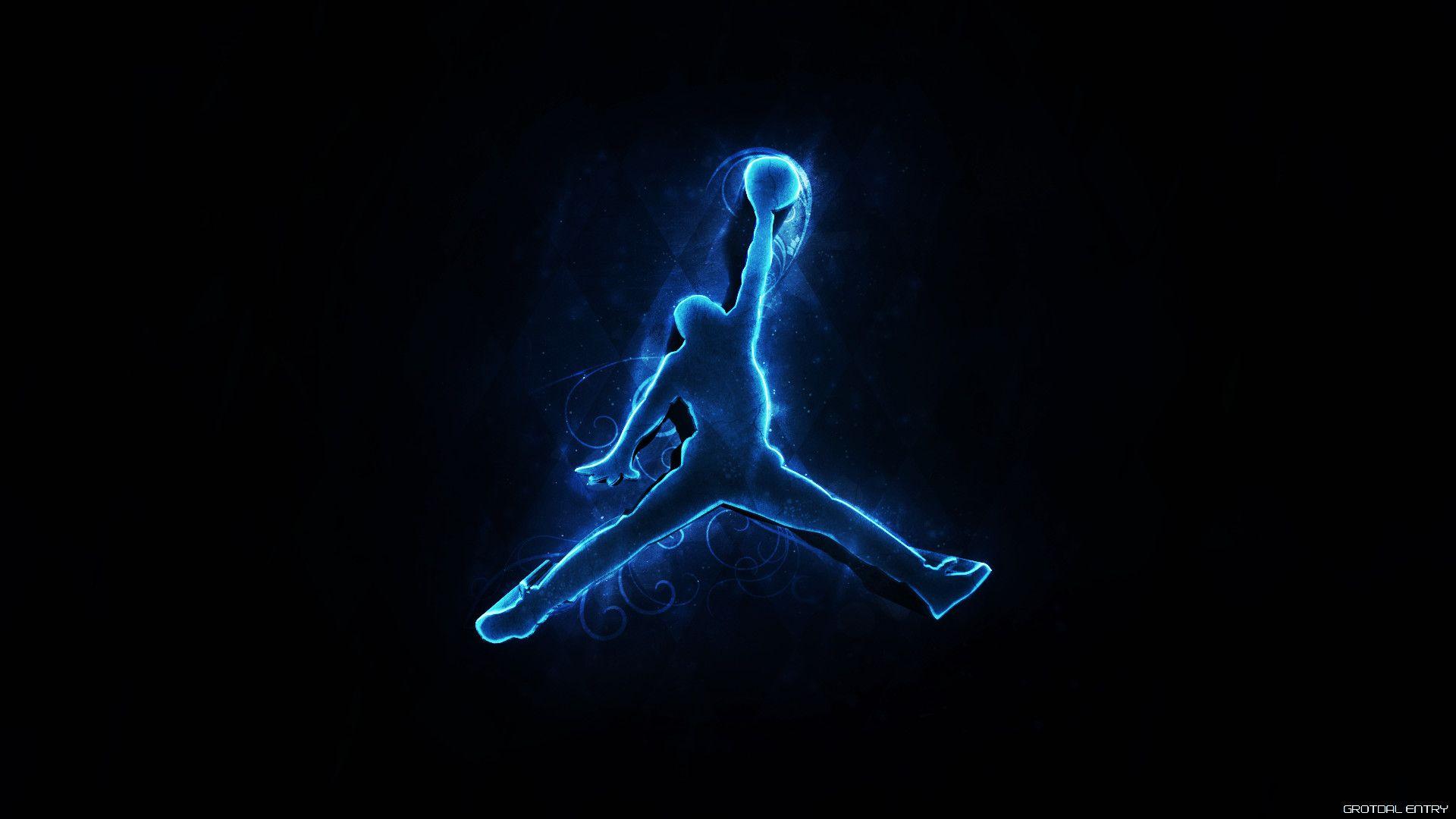 Jordan Logo Wallpapers Blue - Wallpaper 