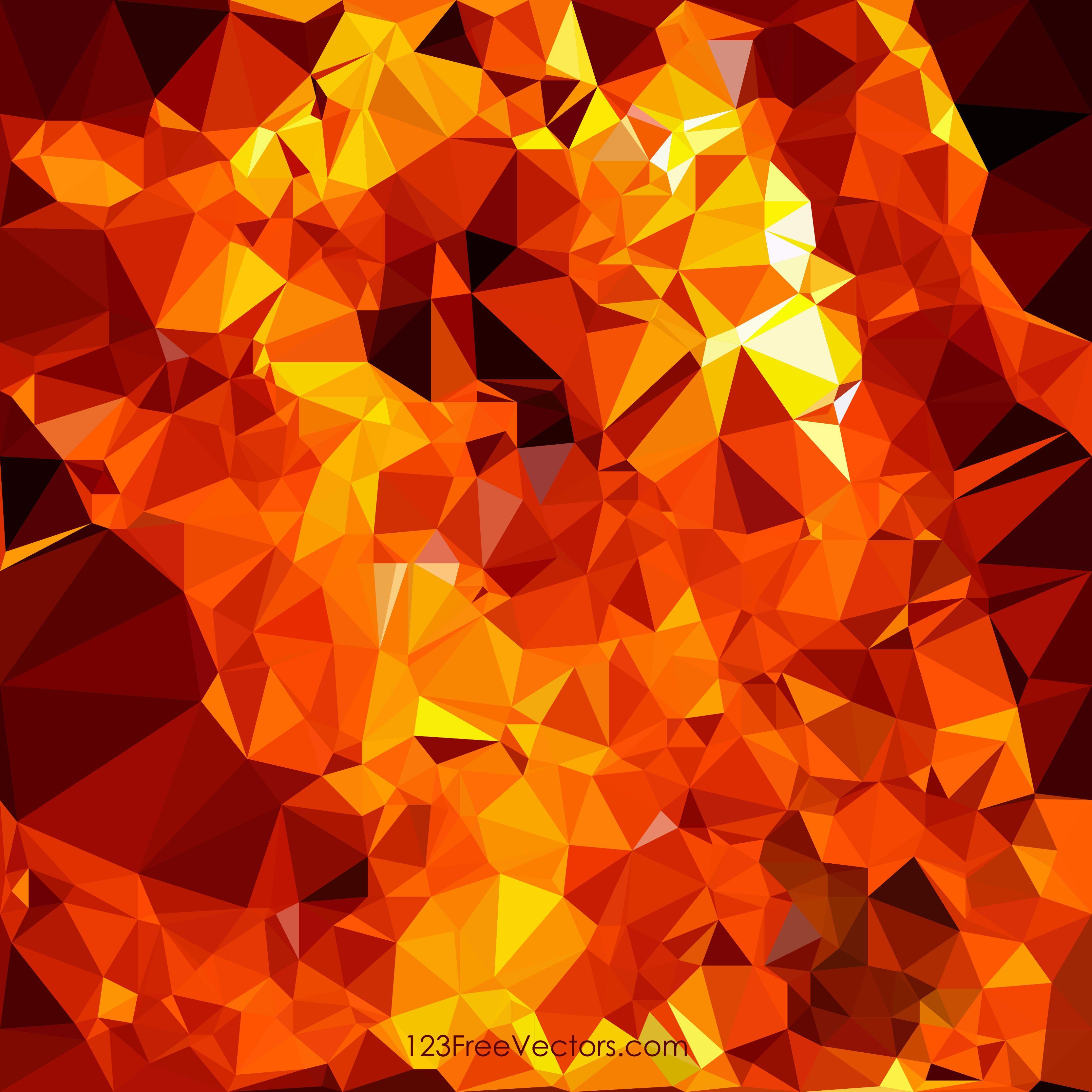Geometric Polygon Red Orange Background Clip ArtFreevectors
