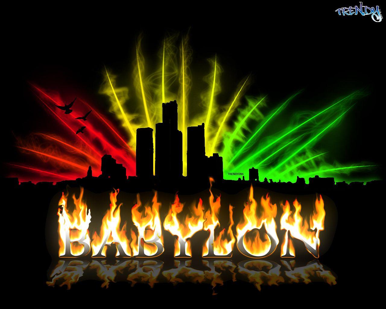 Reggae Wallpaper: Burning Babylon