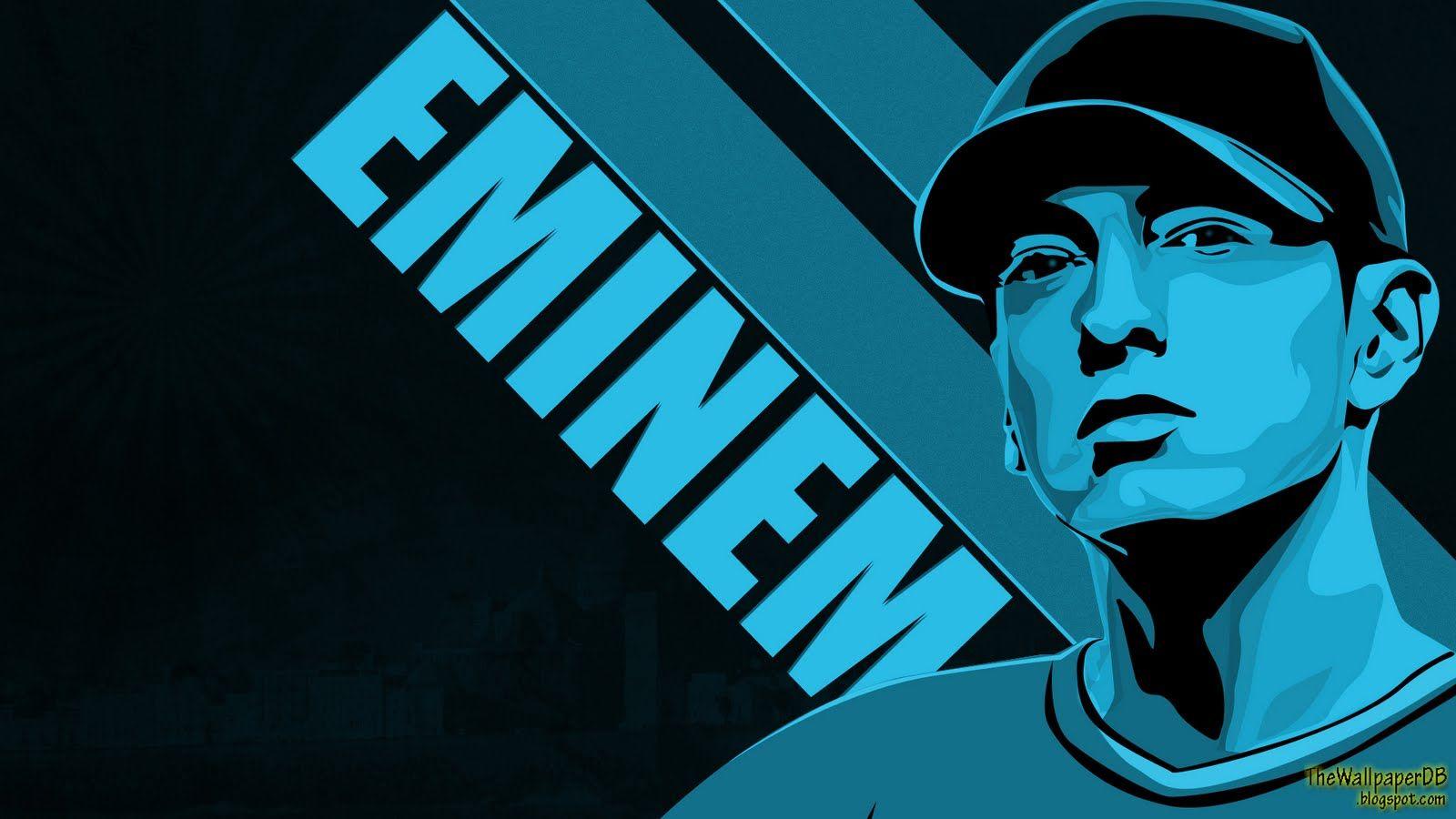wallpaper: Blue Style New Eminem HD Wallpaper