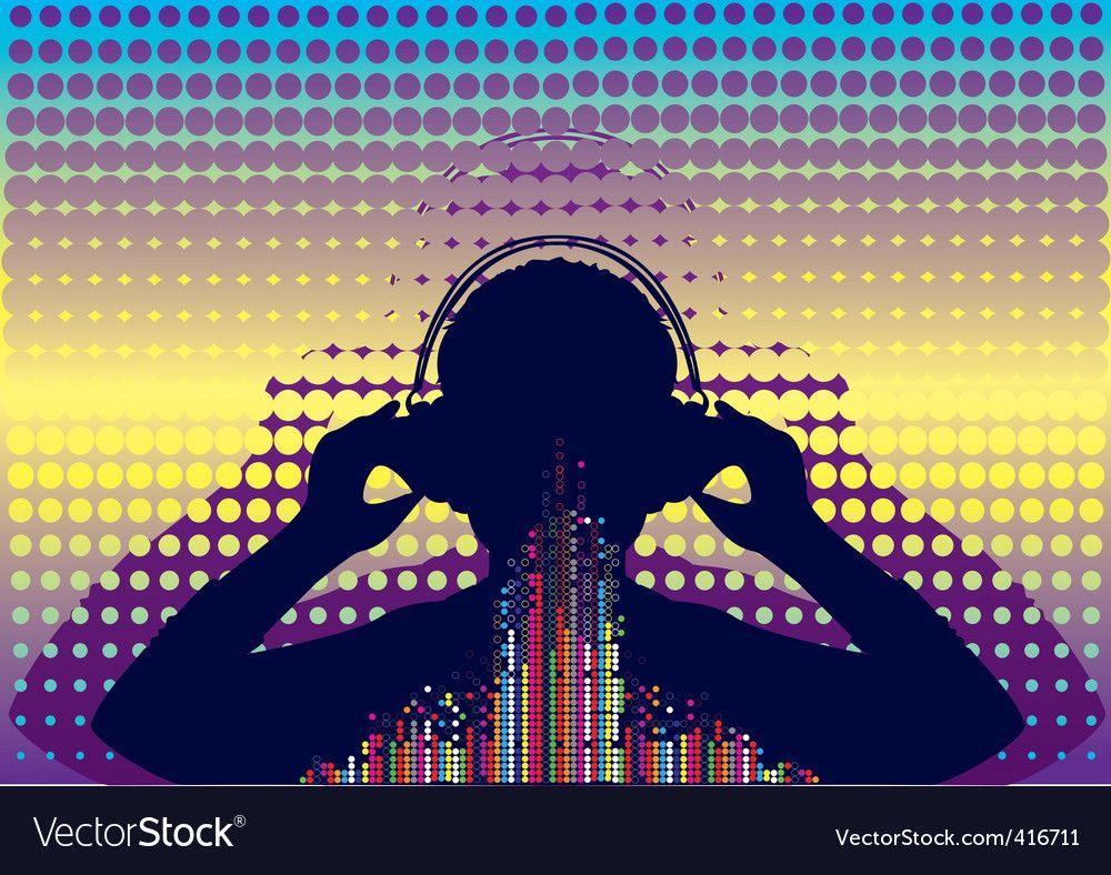 Music background with Dj Royalty Free Vector Image