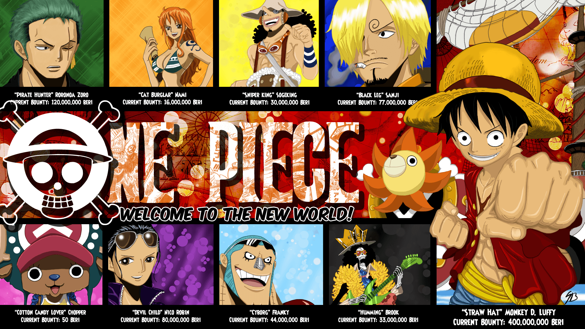 One Piece New World Hd Wallpapers 1920x1080 Wallpaper Cave