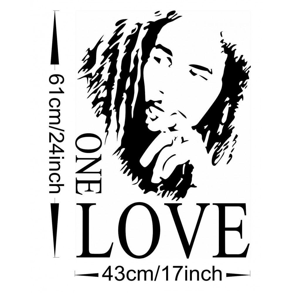 MARLEY ONE LOVE Quote Wall Decal