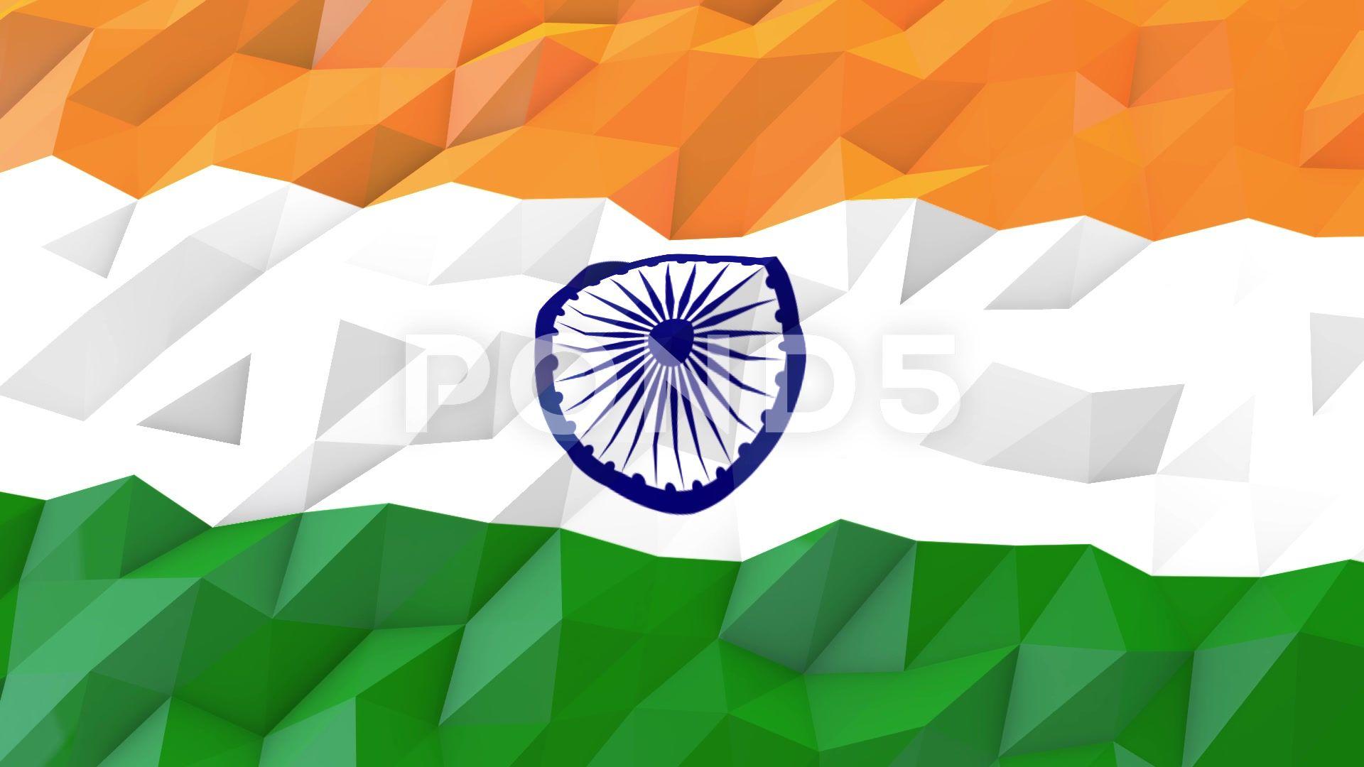 Flag of India 3D Wallpaper Illustration Hi Res
