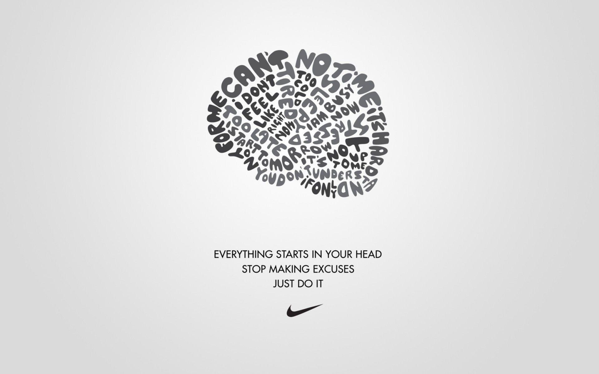 text sports typography Nike white background Just do it