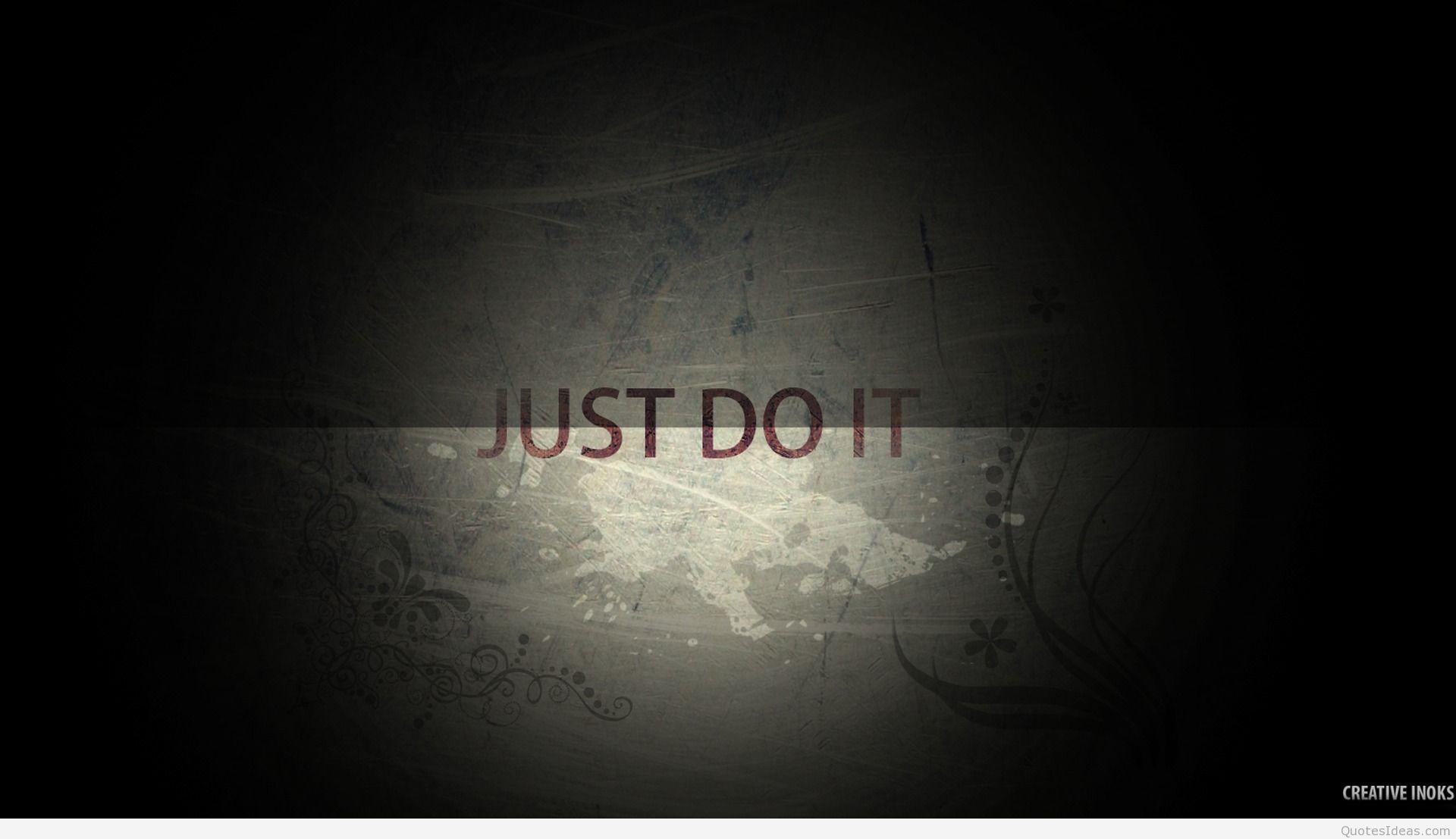 Just do it nike motivational quote wallpaper hd