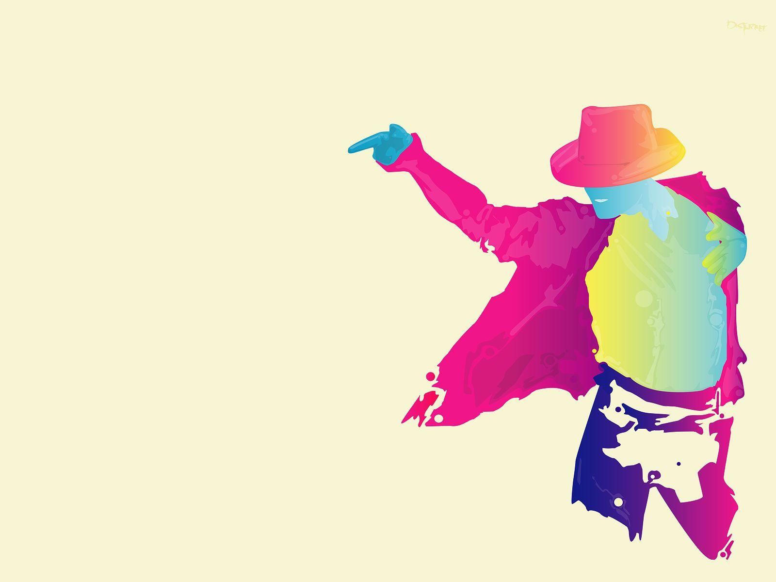 Colored Michael Jackson Wallpaper