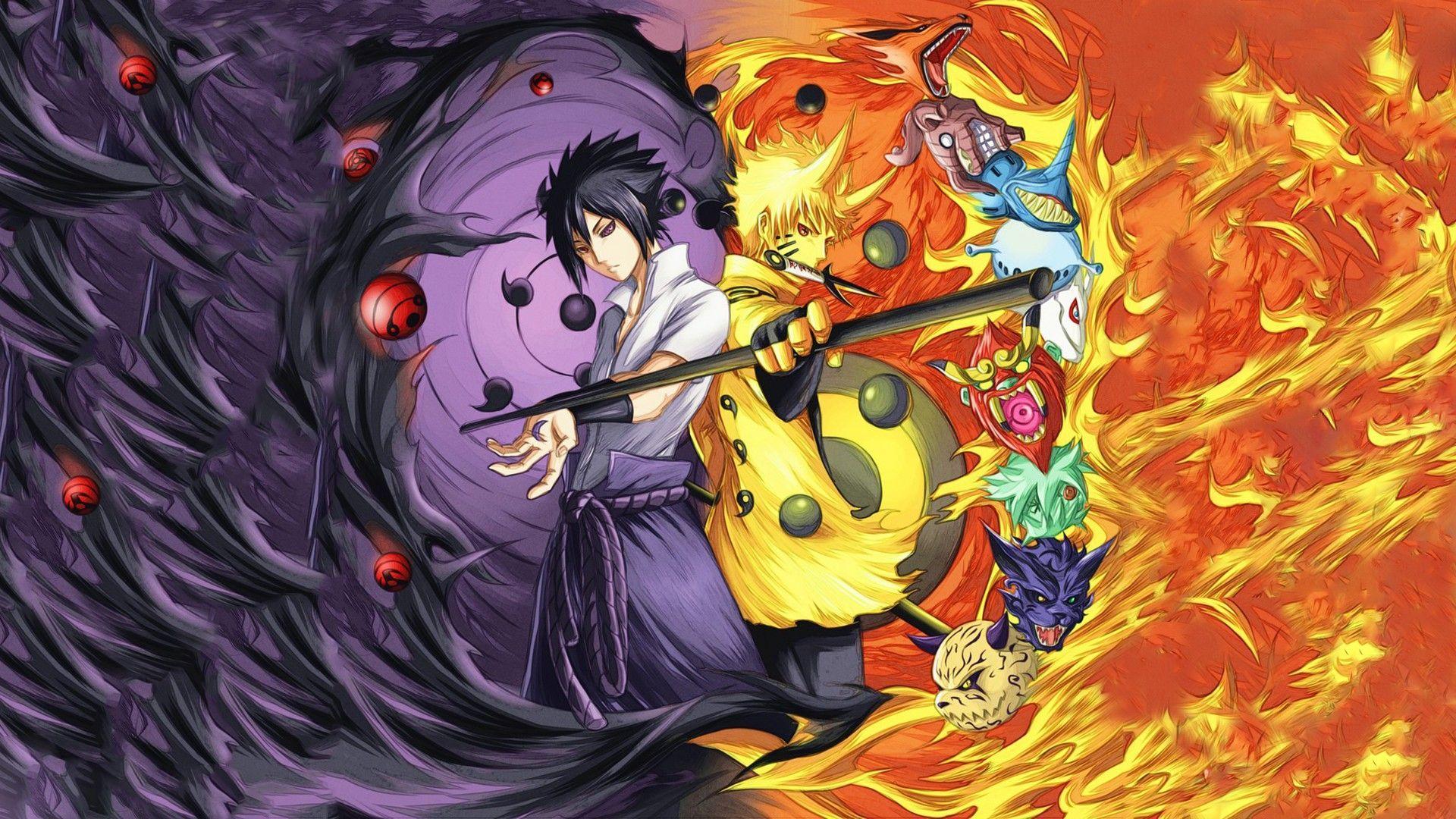 Anime 1920x1080 Naruto Shippuuden Uzumaki Naruto Uchiha Sasuke