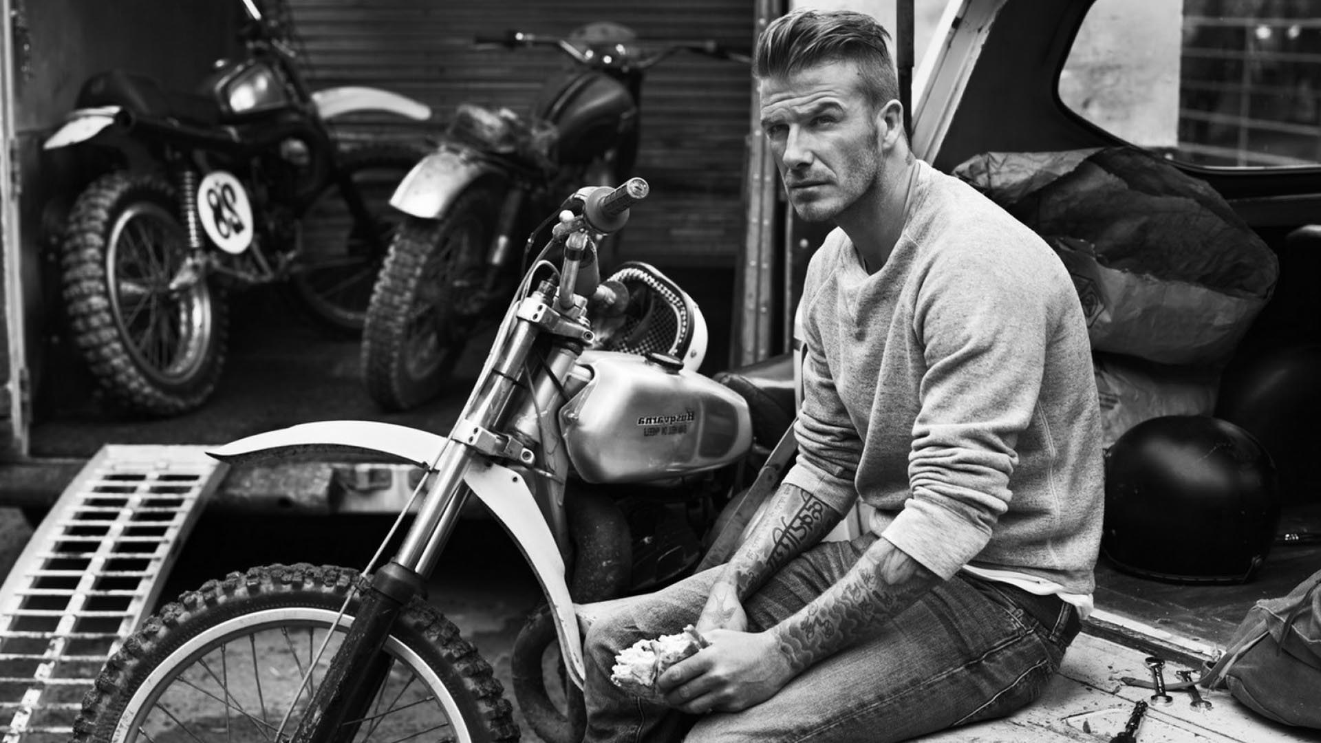 David Beckham Mechanic Motorcycle