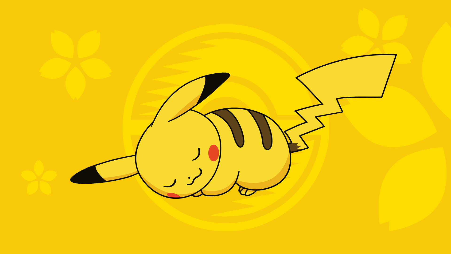 Sleep Pikachu Pokemon Wallpaper