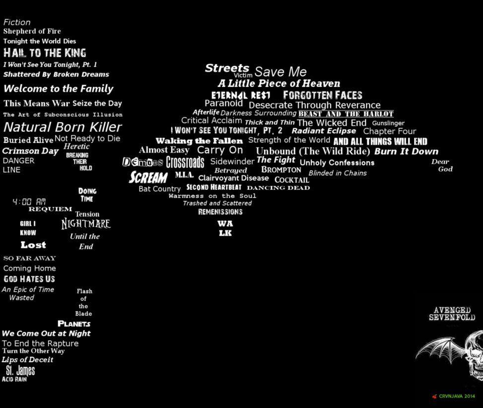 A7X Song Titles Wallpaper