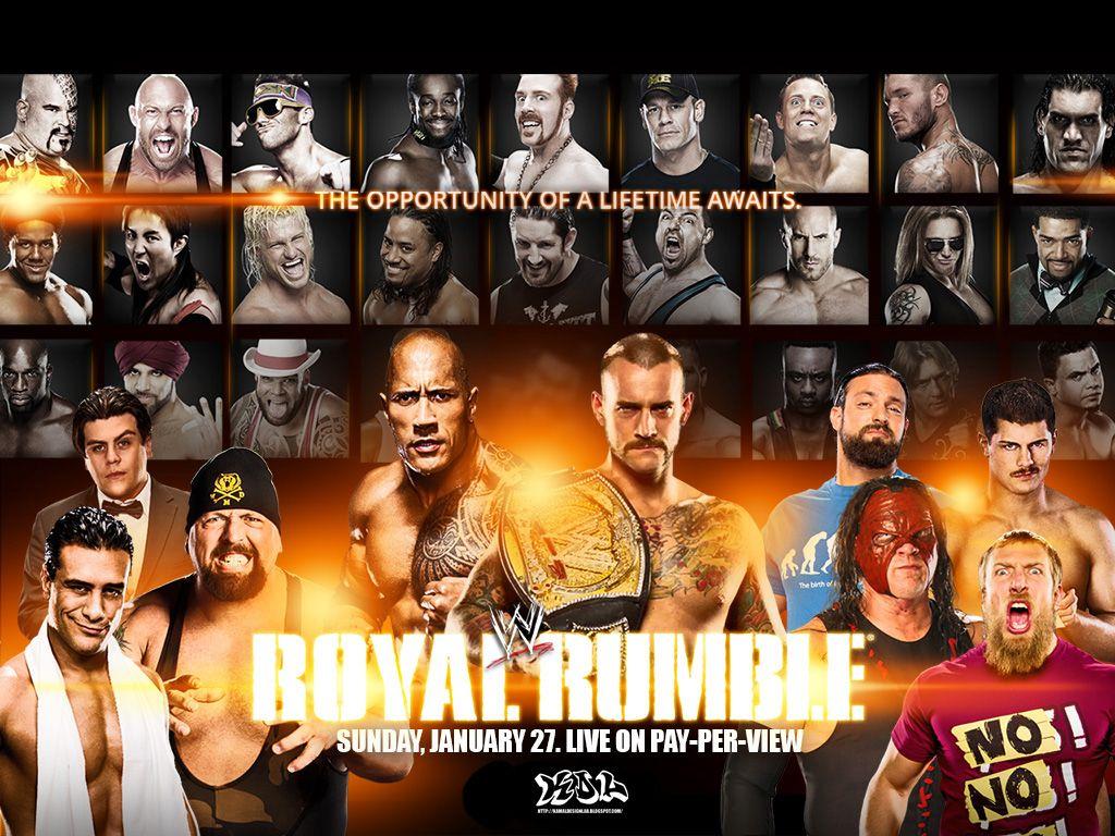 NEW! Road To WrestleMania 29. WWE Royal Rumble 2013 Wallpaper