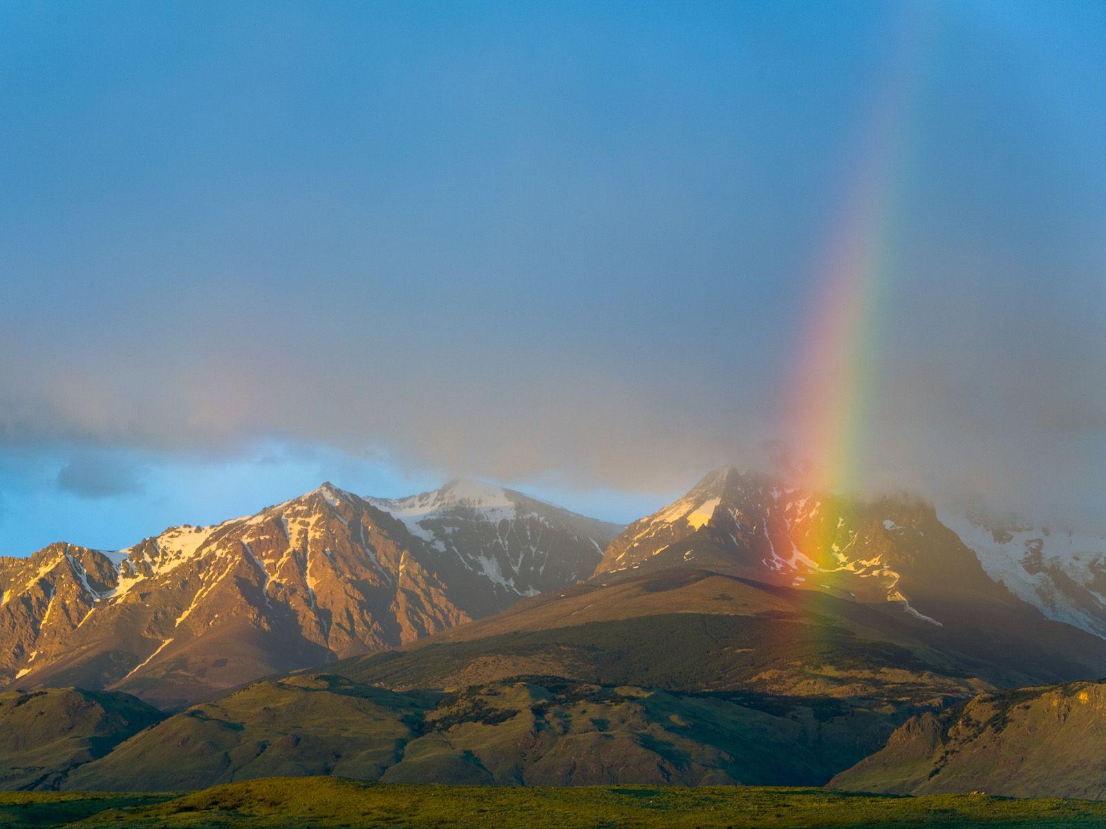 Rainbow Over Andean Valley, Los Glaciares National Park, Patagonia