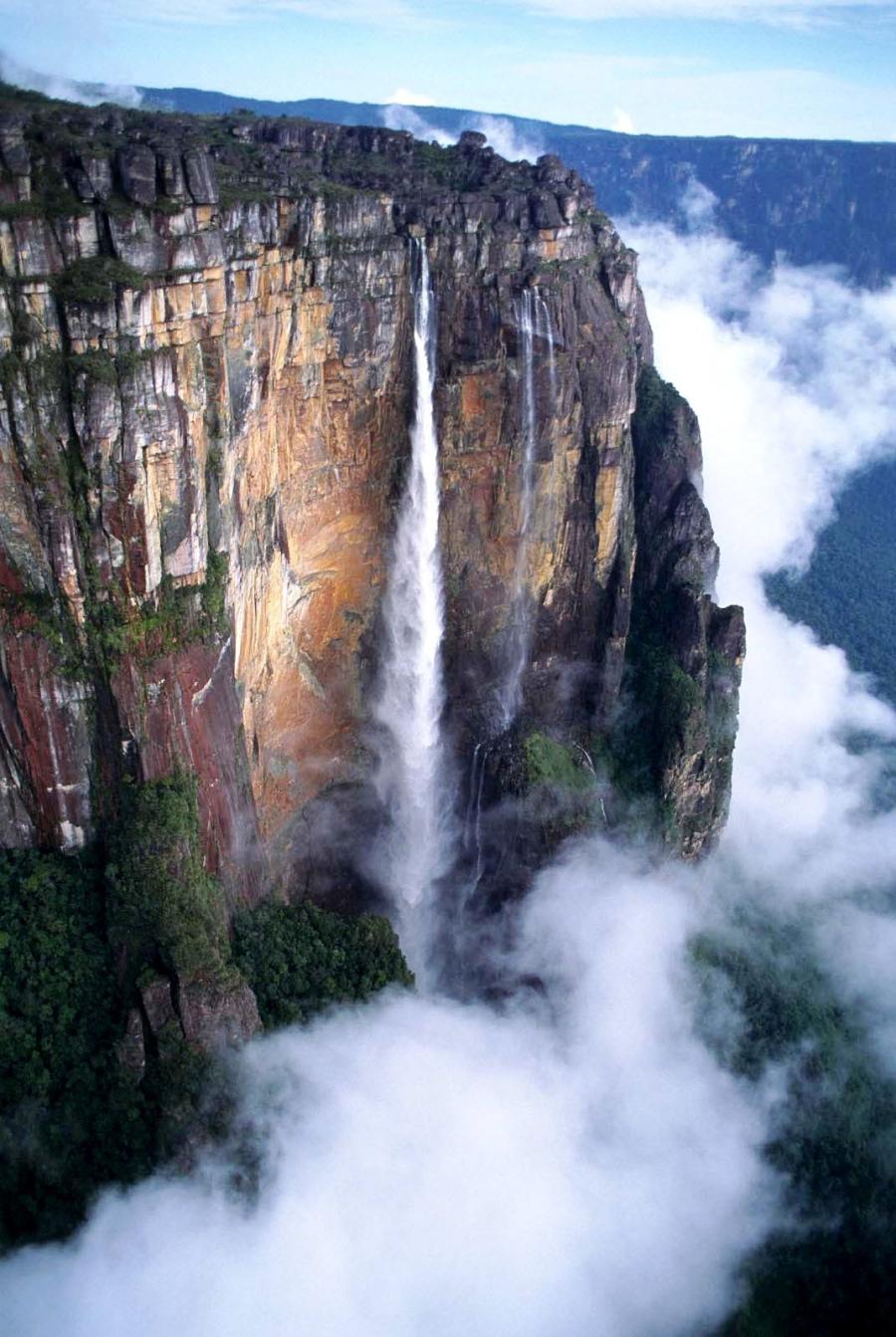 Angel Falls highest of all the waterfalls in the world, which