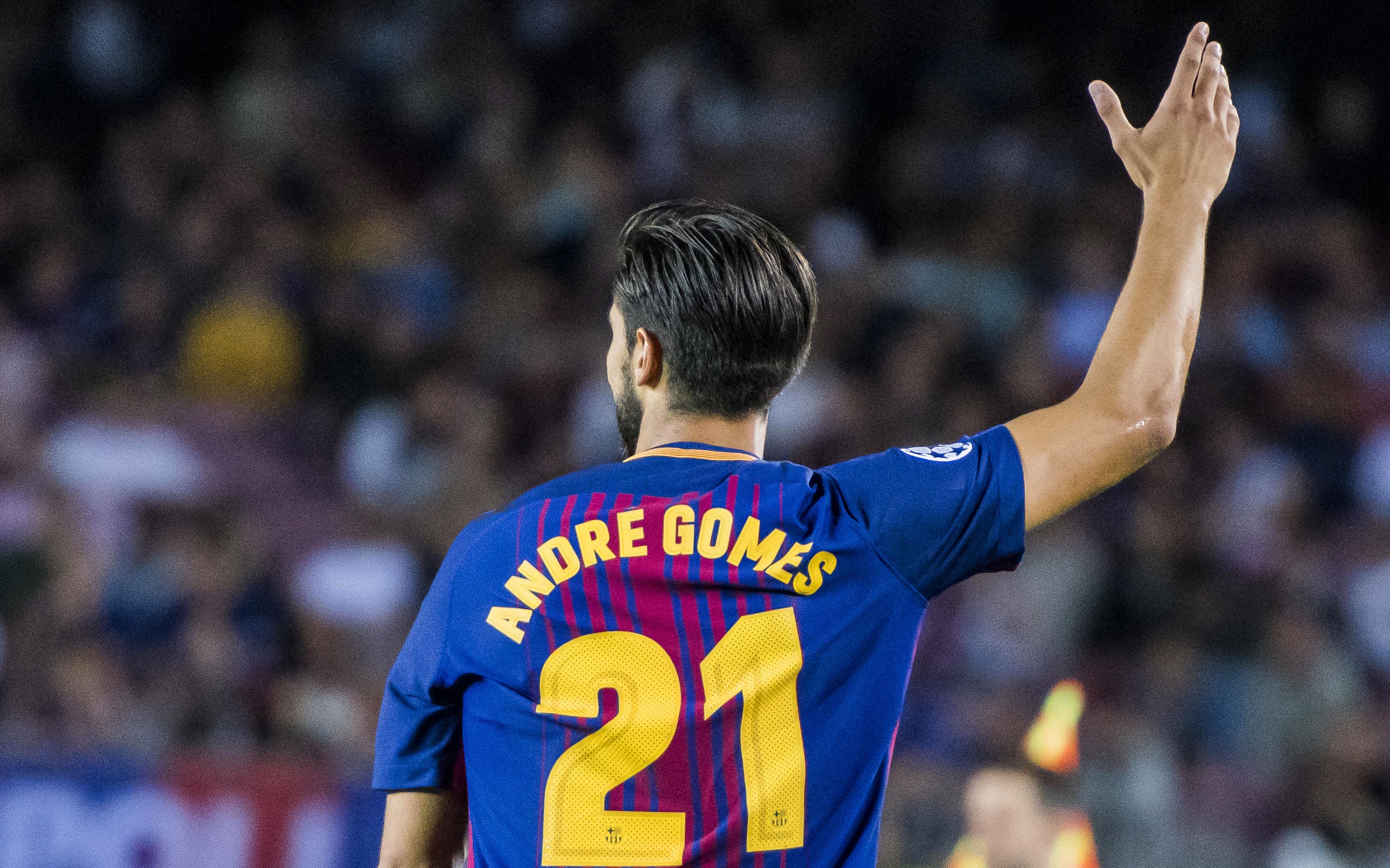 Download wallpaper Andre Gomes, 4k, FC Barcelona, football, Barca