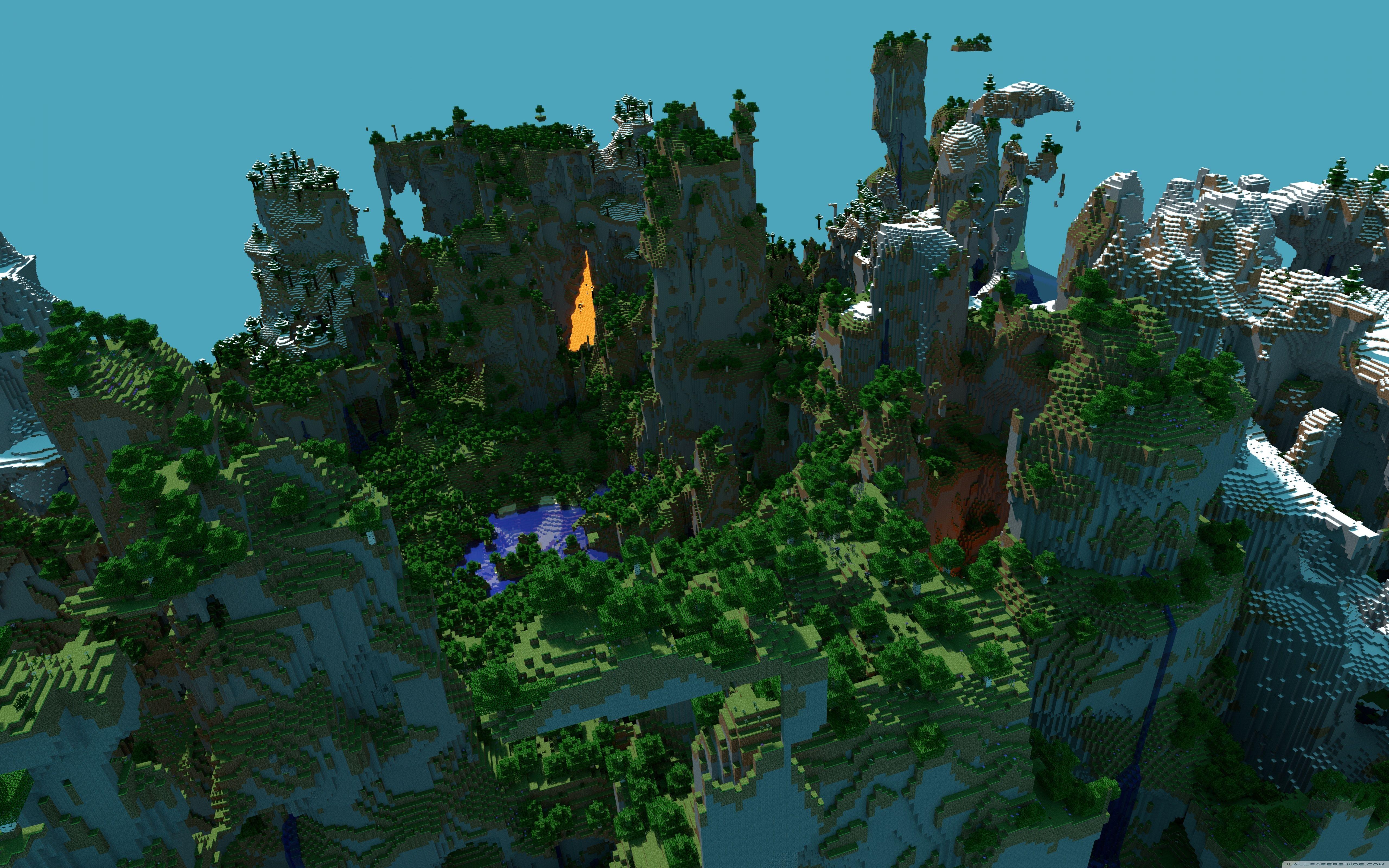 Minecraft Landscape ❤ 4K HD Desktop Wallpaper for • Wide & Ultra