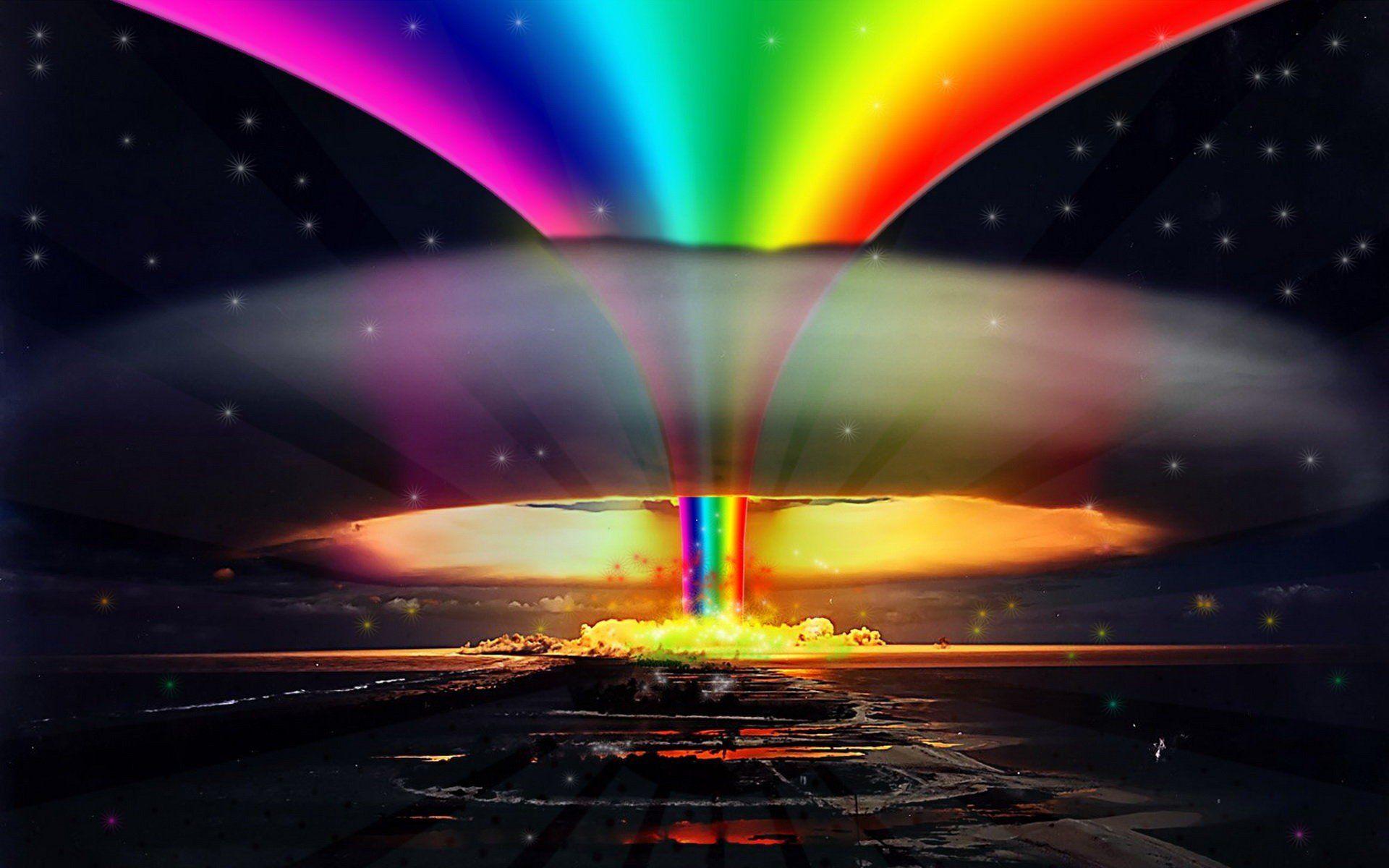 Multicolor explosions pride rainbows selective coloring gay