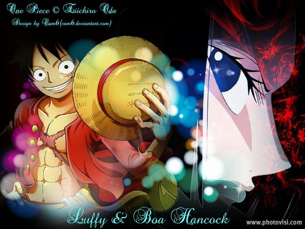 One Piece Wallpaper: (Luffy and Boa Hancock 3)