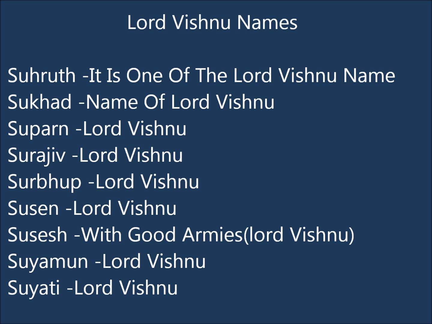 Lord Vishnu Names for Indian Baby Boys