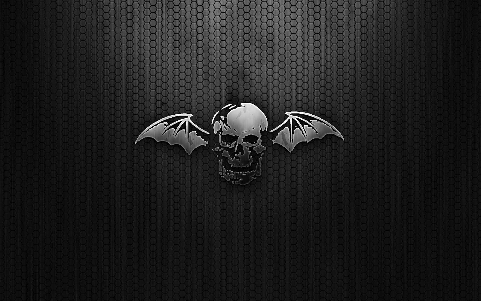 Wallpaper a day: avenged sevenfold A7X skull bat wings wallpaper