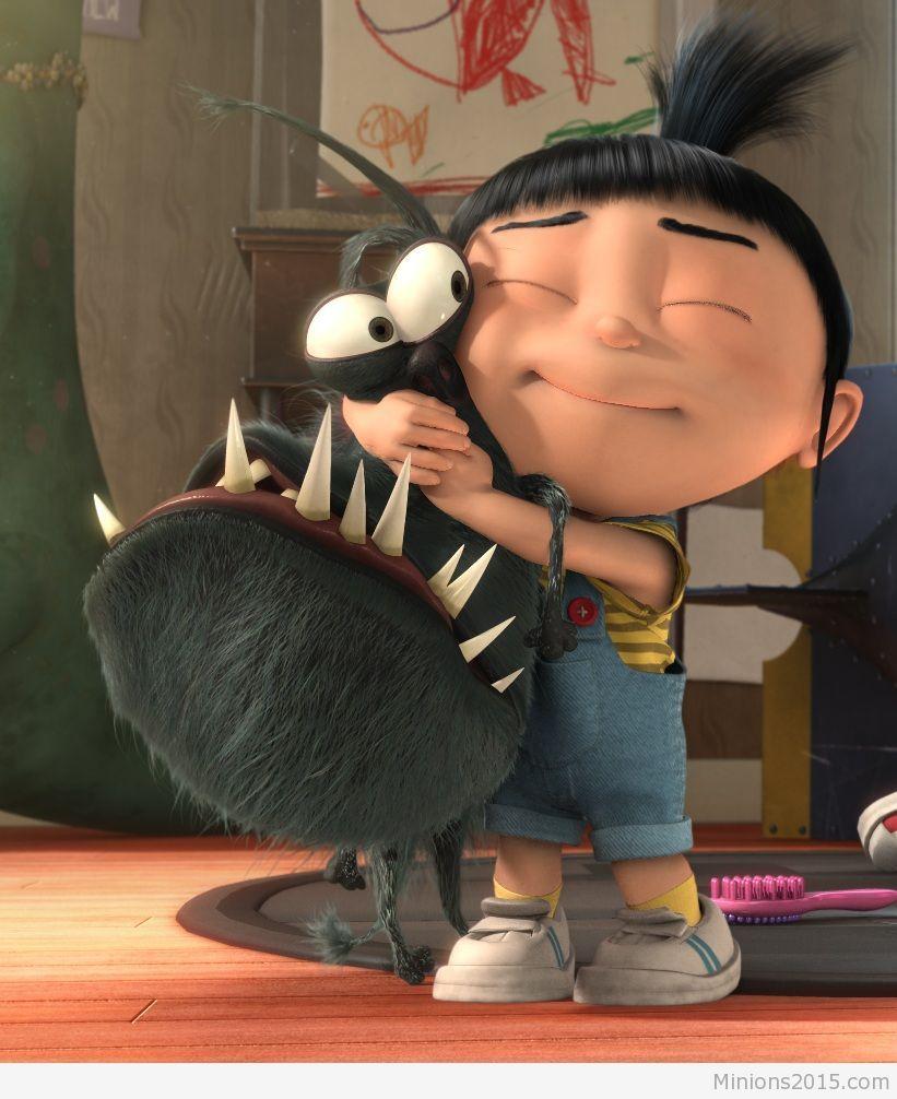 L to R) Agnes (ELSIE FISHER) cuddles an unwilling Kyle while Margo