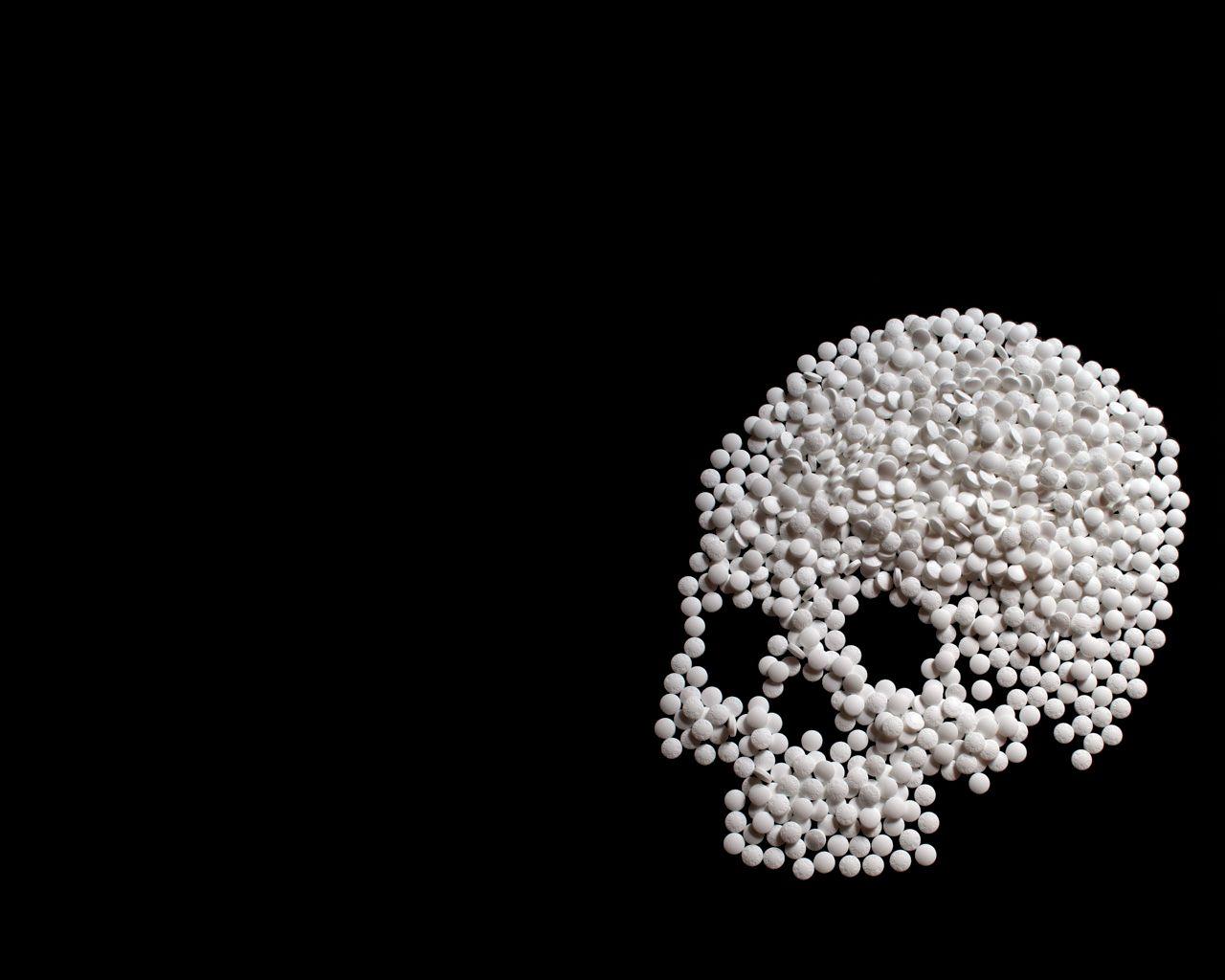Skull Of Pills Wallpaperx1024