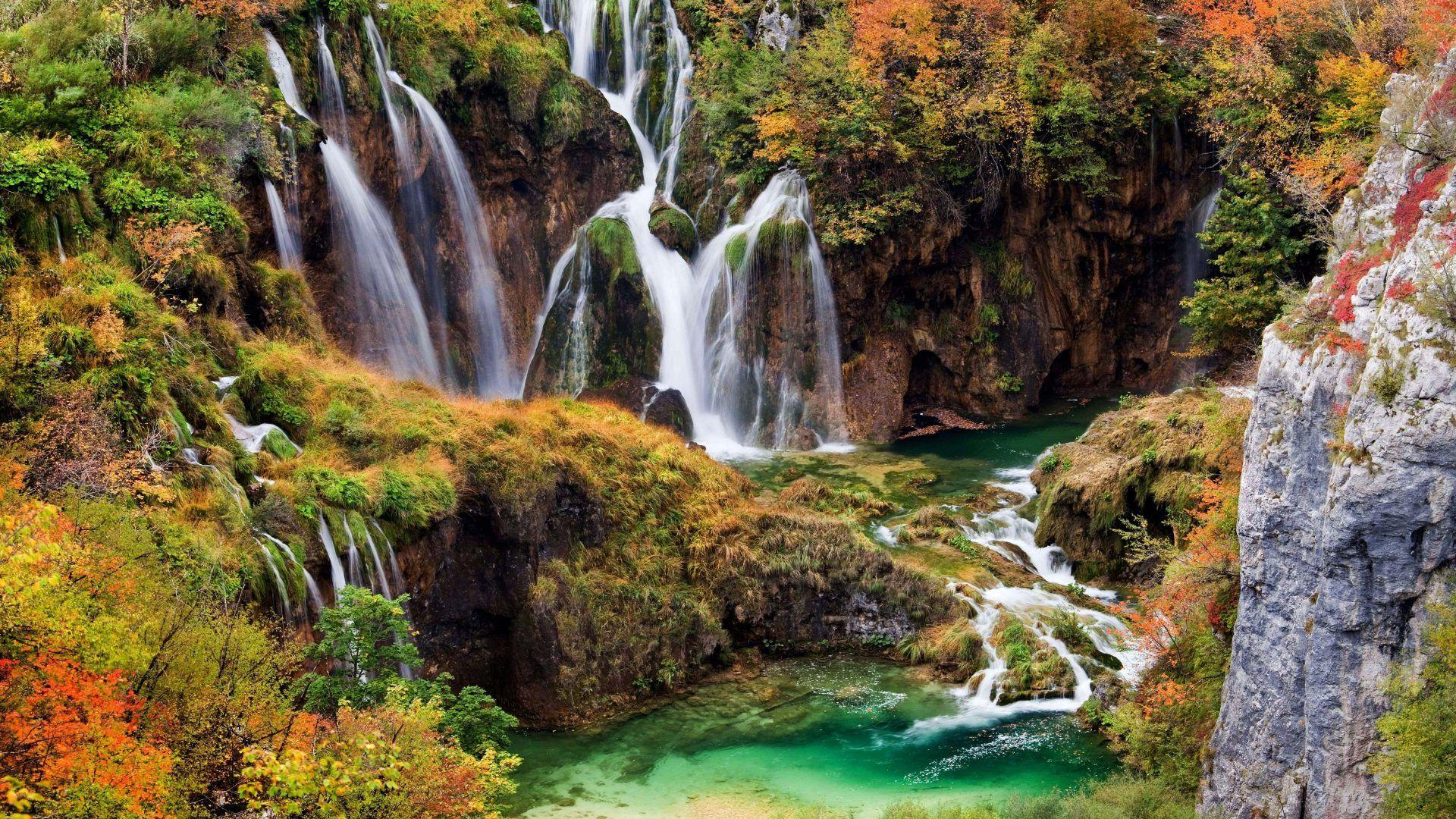 Plitvice Lakes National Park In Croatia Beautiful Landscape