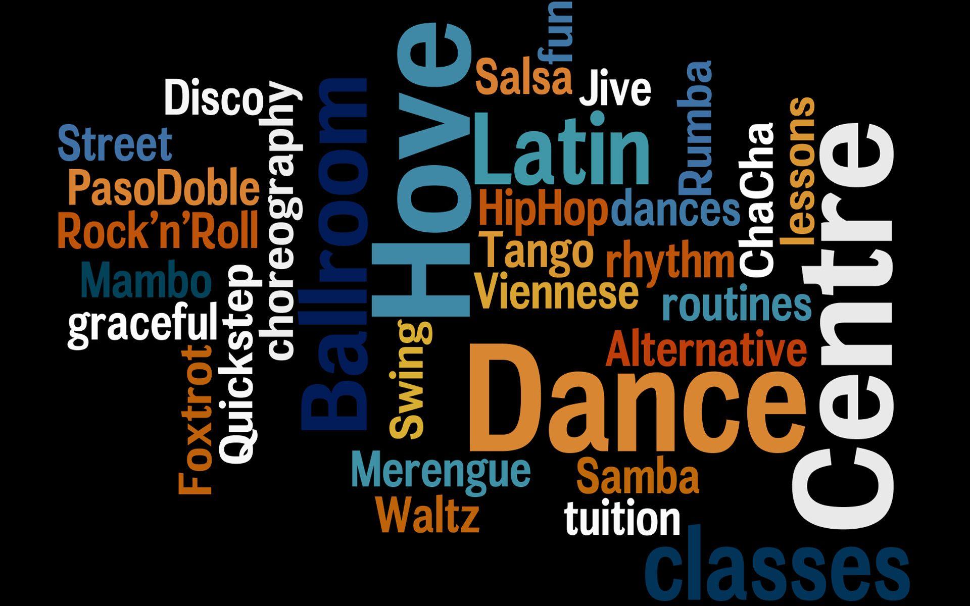 Dance Words Cloud Background