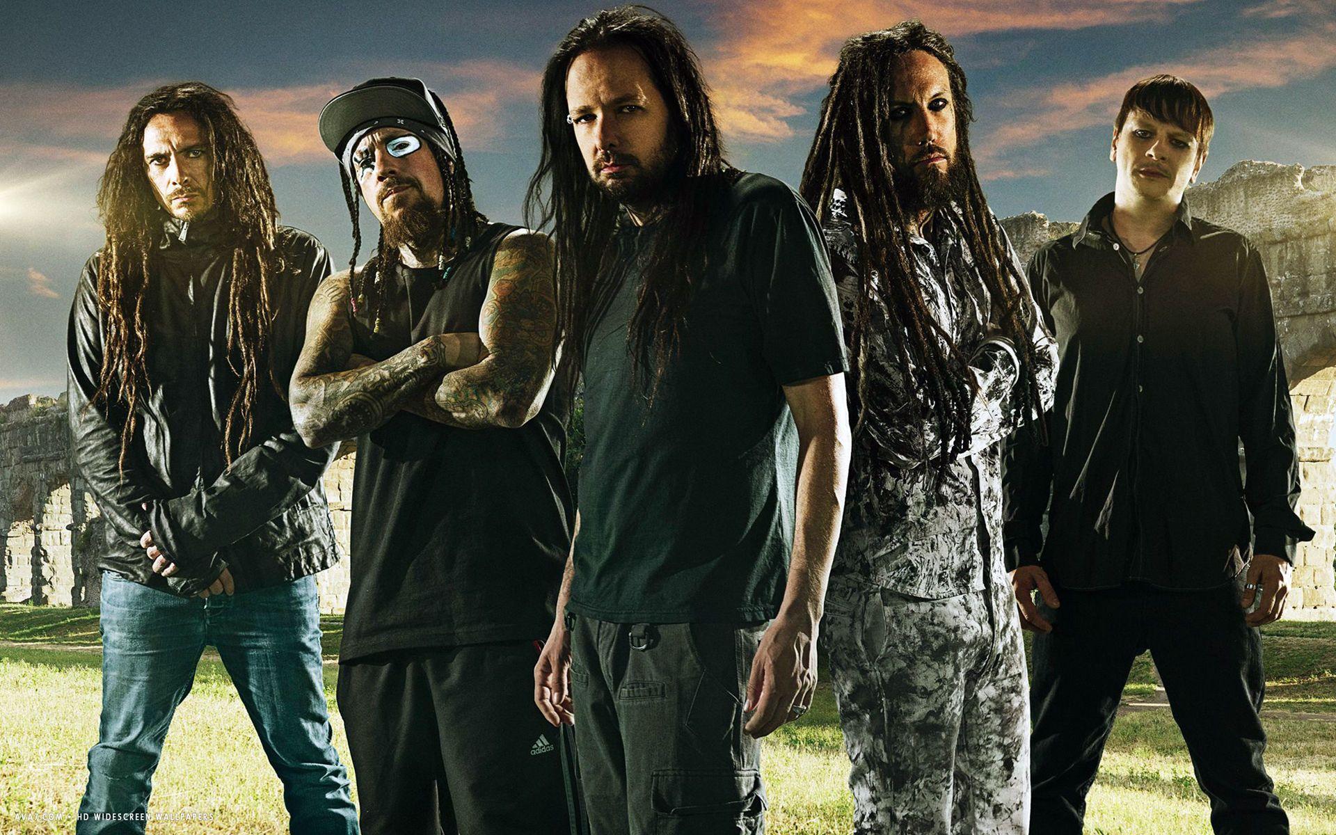 korn music band group HD widescreen wallpaper / music bands background