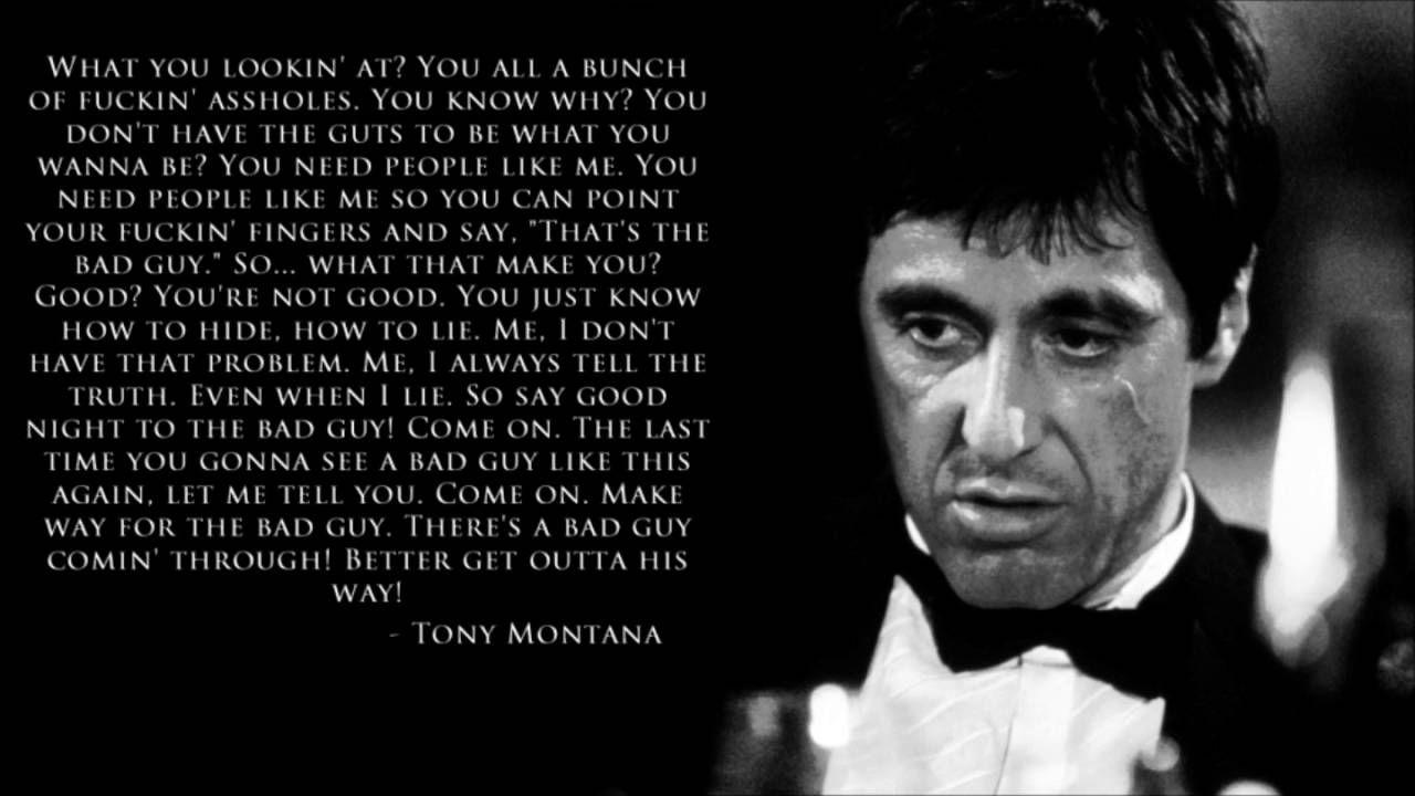 Tony Montana Scarface Quotes Scarface Wallpaper Quotes
