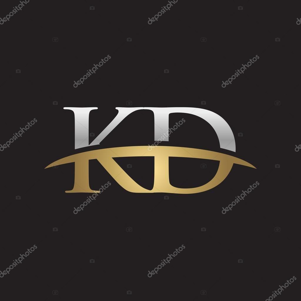 KD K D White Letter Logo Design With Black ock. HD Wallpaper