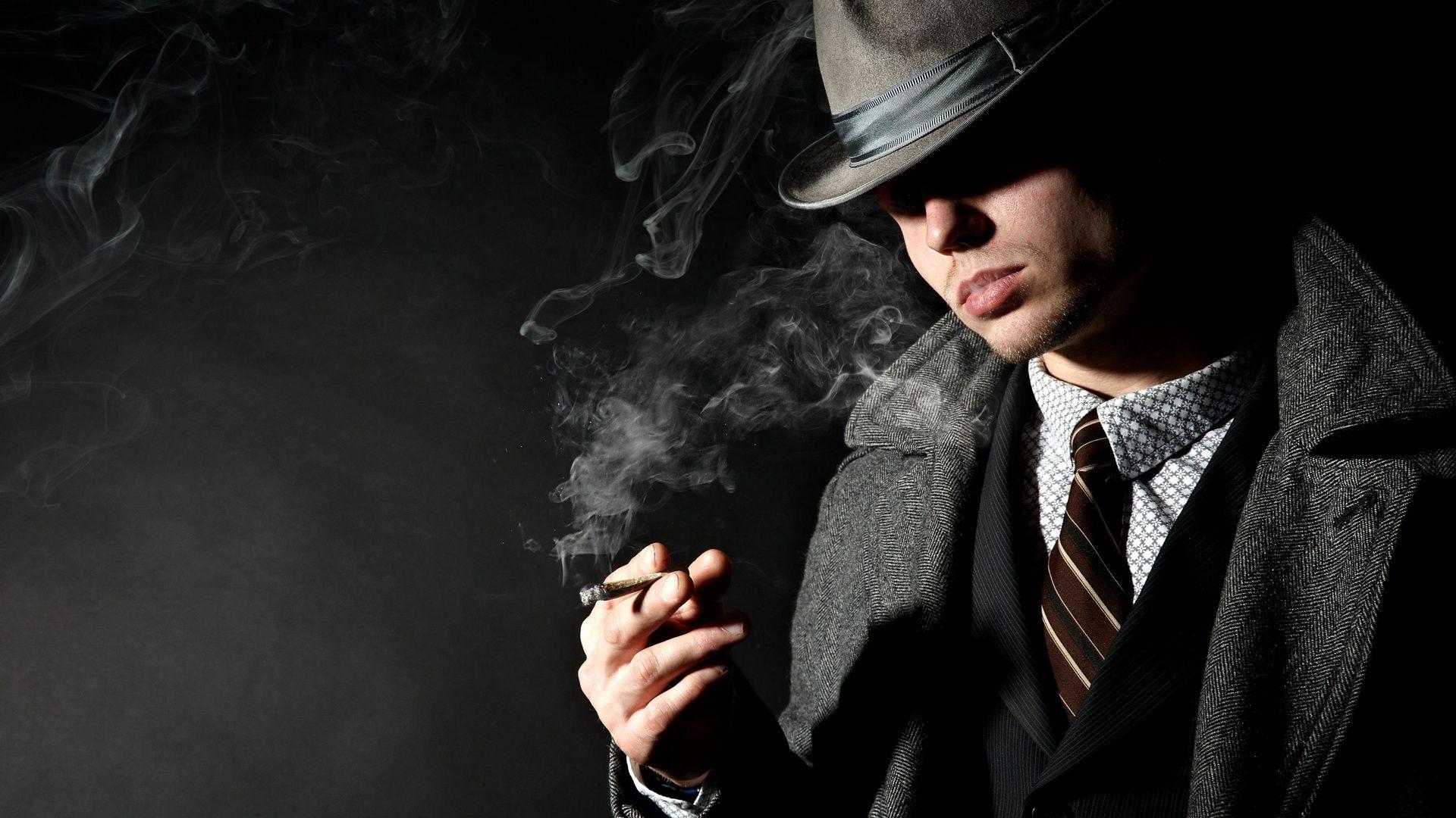 Full HD Wallpaper vintage bristle cigarette smoke suit dangerous