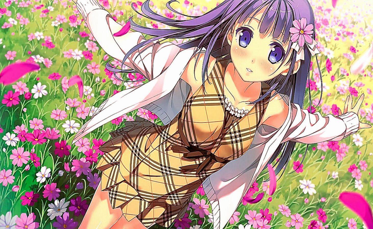 Happy Cute Girls Anime Wallpaper HD. Background Wallpaper Gallery