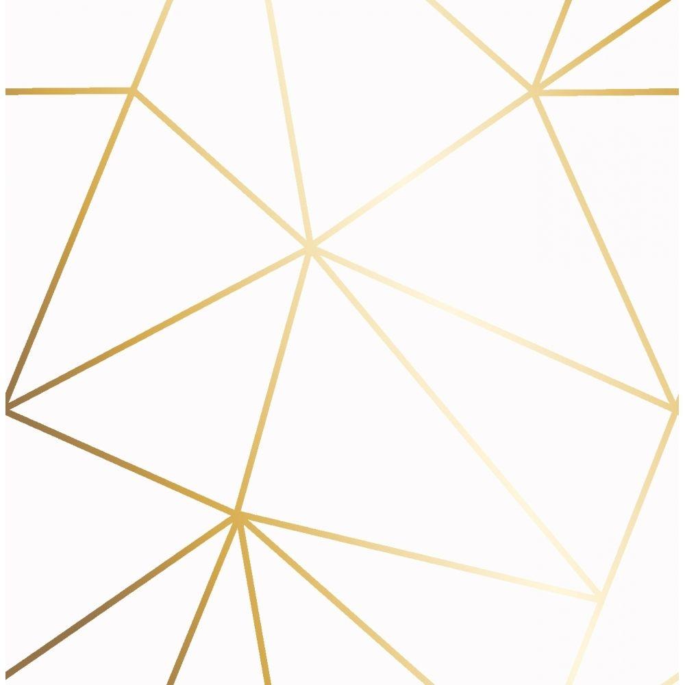 Zara Shimmer Metallic Wallpaper White, Gold (ILW980110)