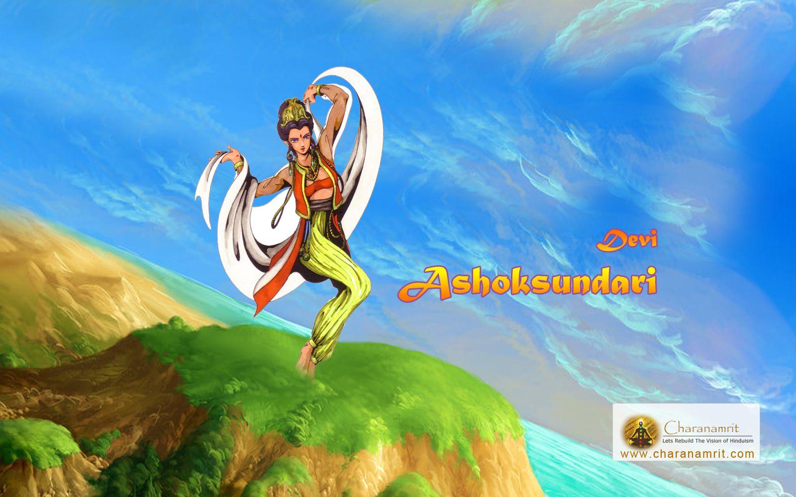 Goddess Sri Ashok Sundari devi colorful HD Wallpaper for free
