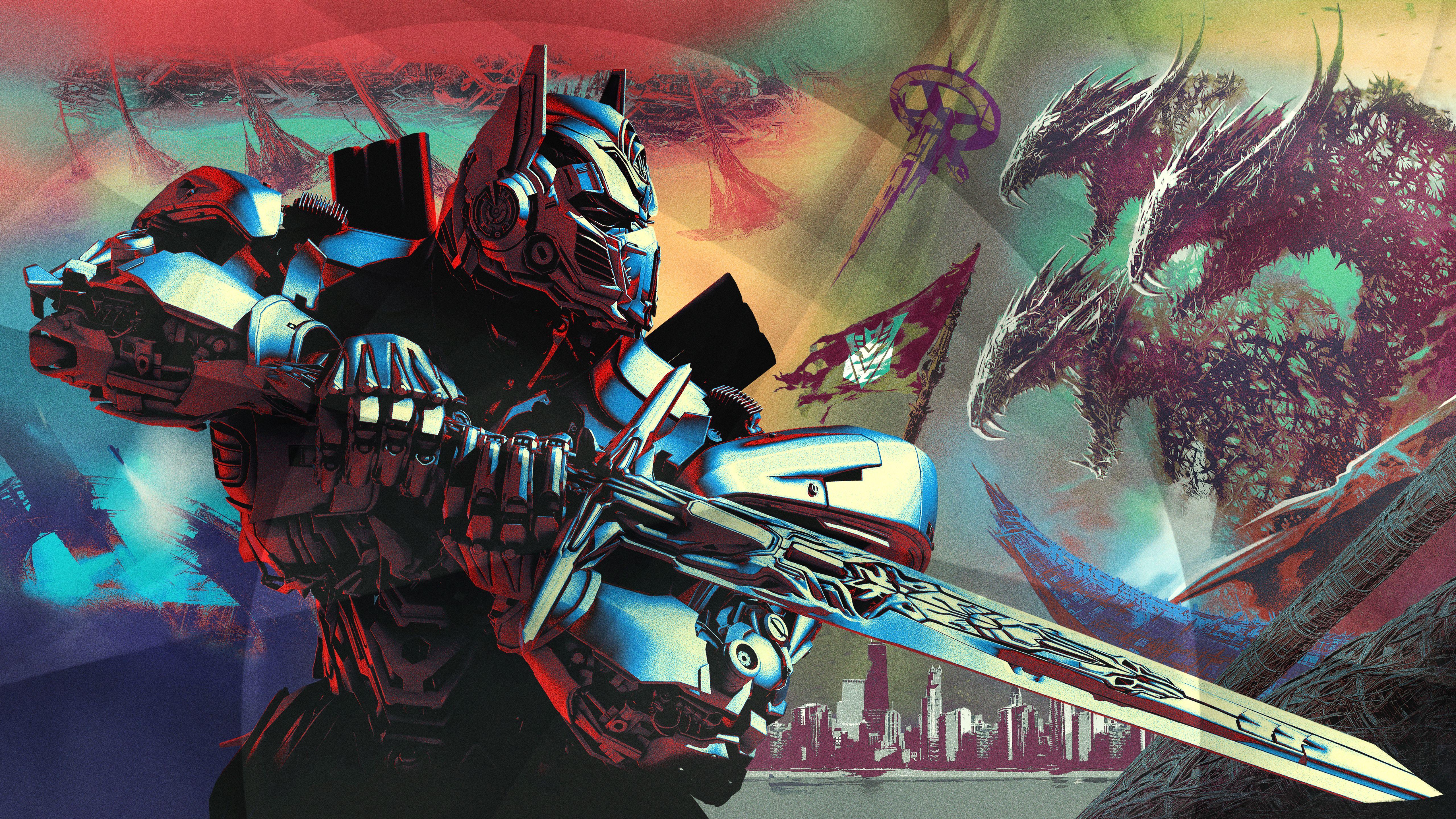 Wallpaper Optimus Prime, Transformers: The Last Knight, 2017 Movies