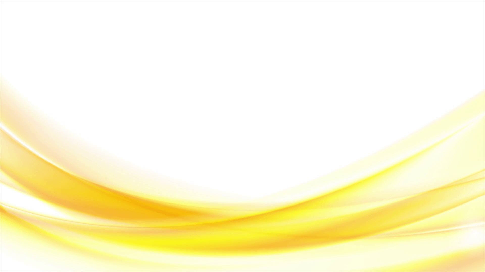 Bright yellow orange blurred abstract waves on white background
