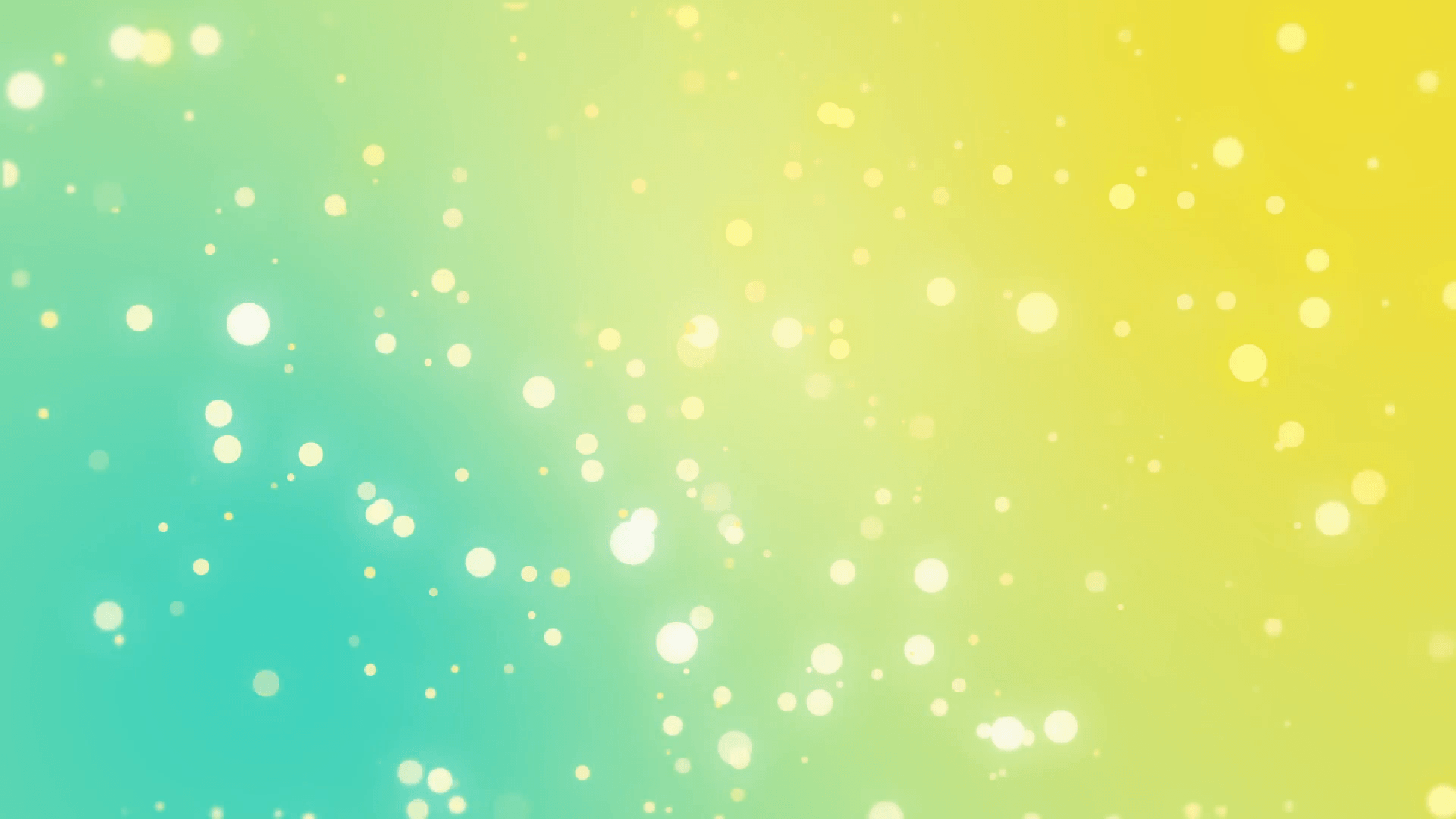 Sparkly light particles moving across a teal yellow gradient