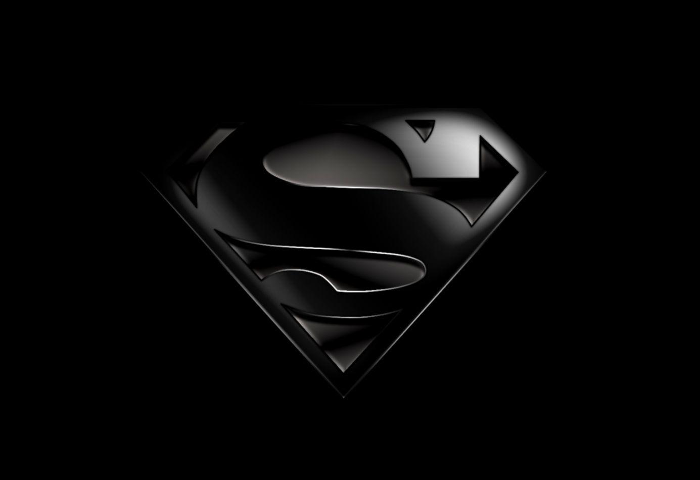 superman black and white logo