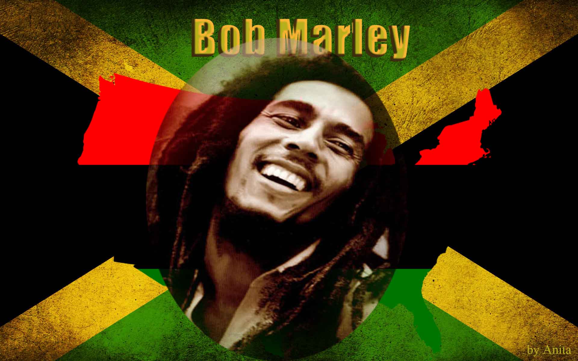 Bob Marley Colors Wallpaper Full HD Desktop Wallpaper Box