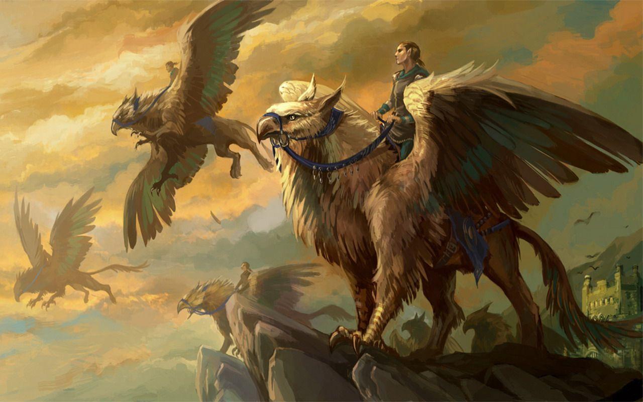 Wallpaper Gryphon Fantasy Magical animals