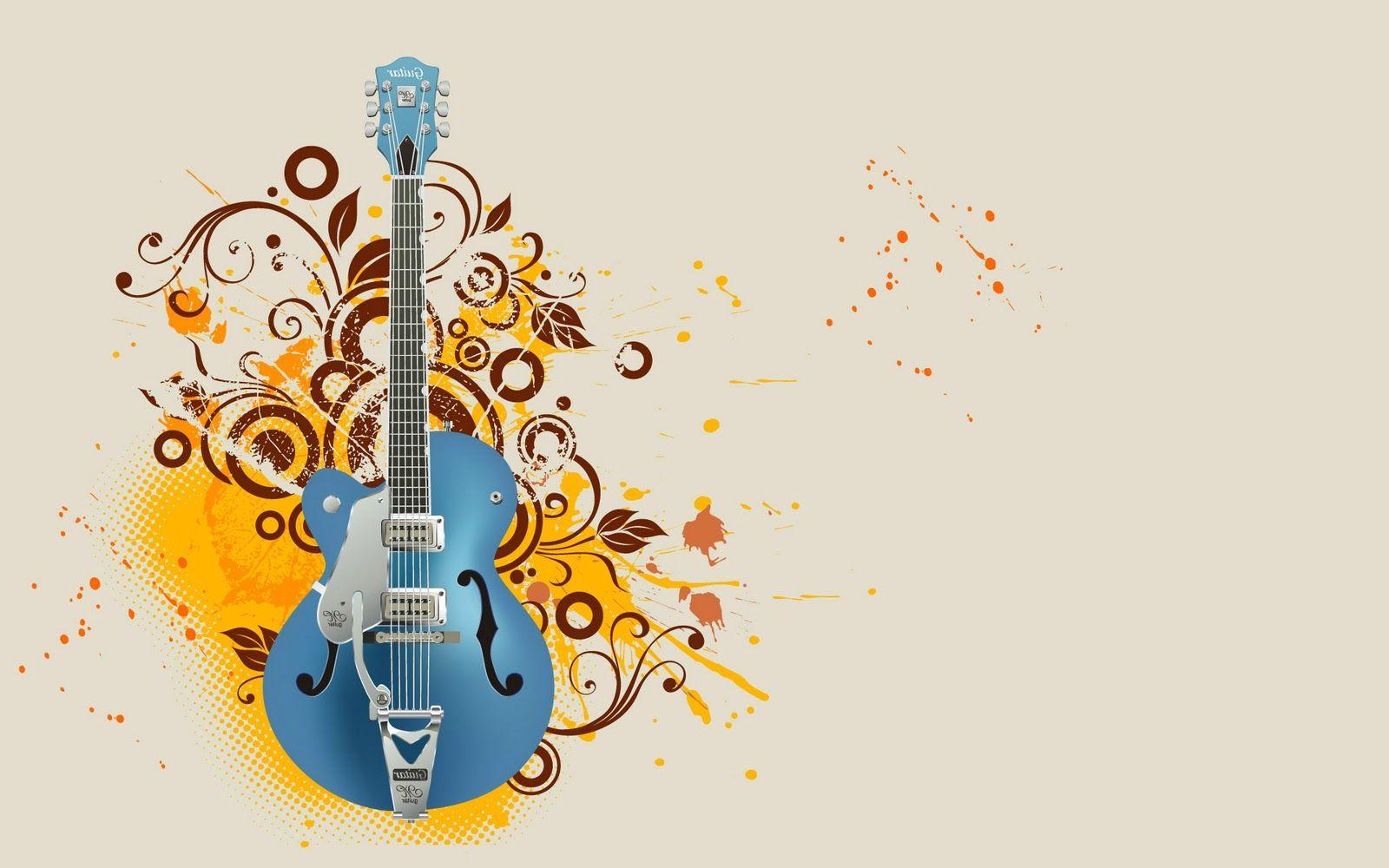Calm Guitar Abstract Graphic Wallpaper. Abstract Graphic Wallpaper