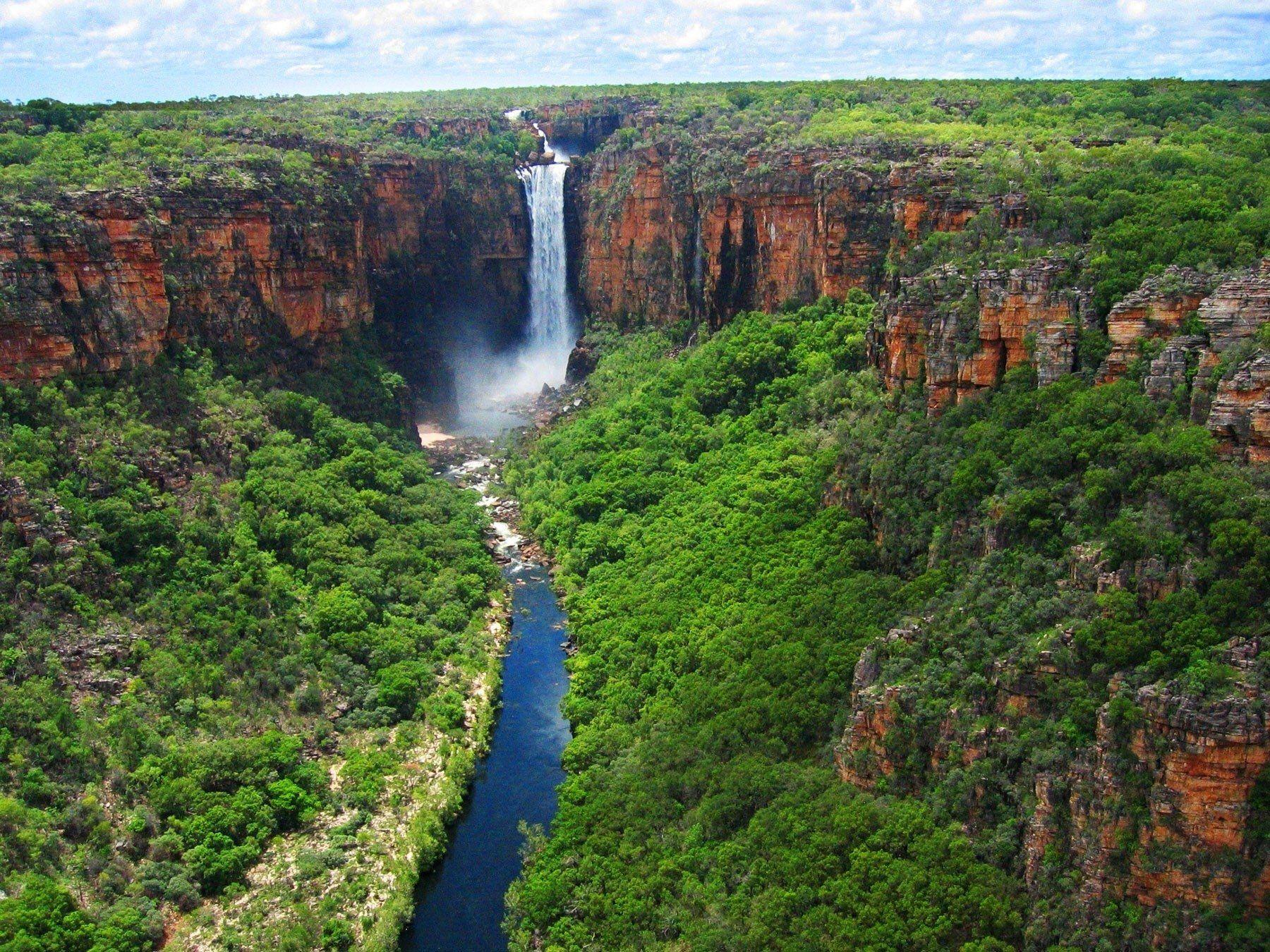 Waterfall in Kakadu National Park in Australia Wallpapers and