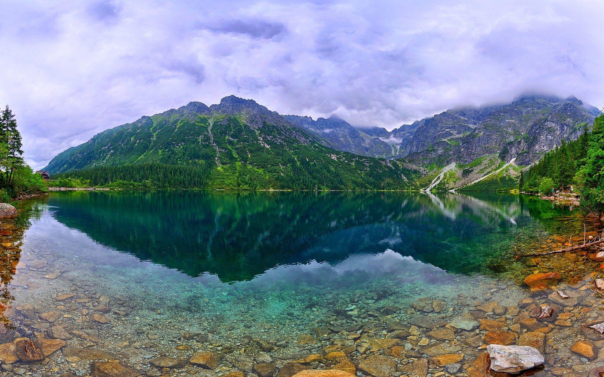 Lakes: MARINE EYE LAKE Reflection Tatra Mountains Poland Mountain
