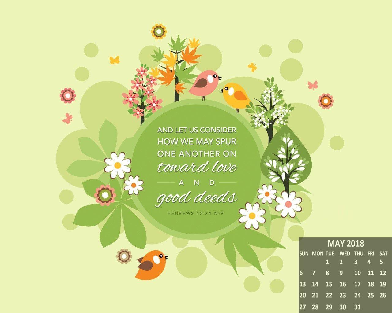 Free May 2018 Wallpaper Calendar Calendar Wallpaper
