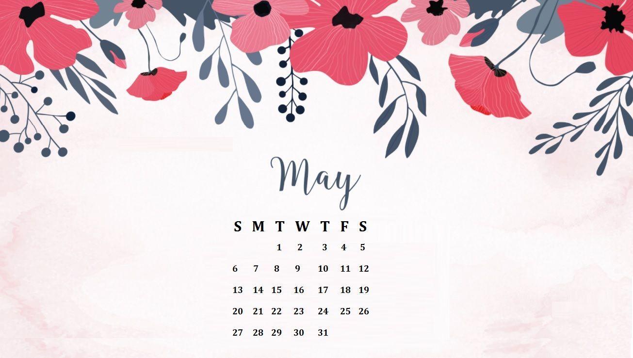 May 2018 Floral Calendar Wallpaper. Calendar 2018