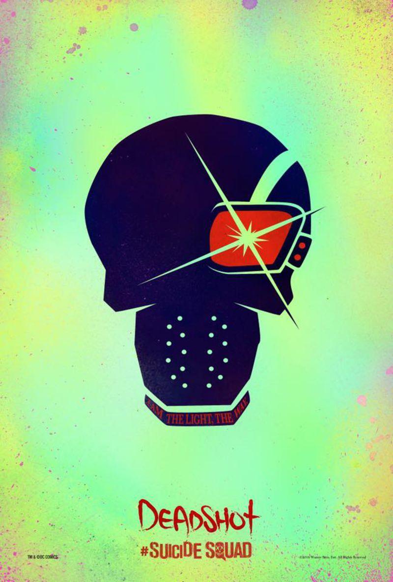 Sweet Deadshot skull poster for Suicide Squad. Supers x Villains